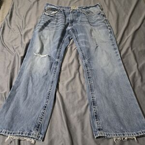 Ariat Jeans Mens Relaxed Bootcut M4 Faded Ripped 36X30 Thrashed Flawed Read Desc